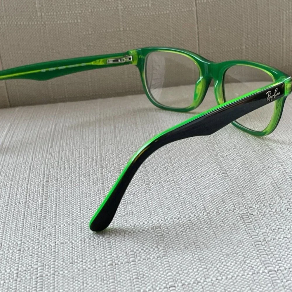 Ray-Ban Youth Eyeglasses, Black/Green RB1555 3665 46[]16 125 Glasses Frame